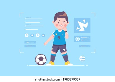 uruguay soccer player cute character design