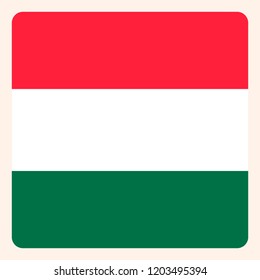  Uruguay square flag button, social media communication sign, business icon.