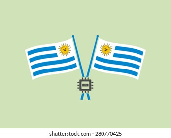 Uruguay Symbol Emblem CPU Processor