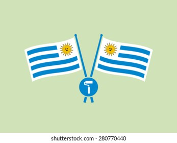Uruguay Symbol Emblem Paint Roller Color