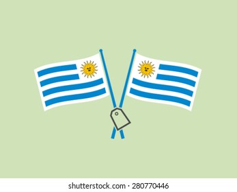 Uruguay Symbol Emblem Tag Label