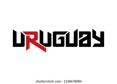 Uruguay typography design vector, for t-shirt, poster and other uses