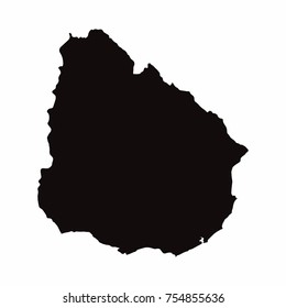 Uruguay vector country map