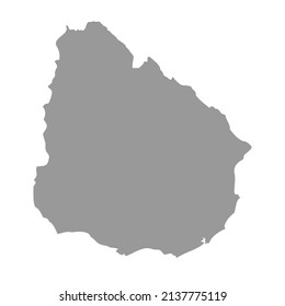 Silueta cartográfica del país vector de Uruguay