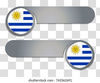 Uruguay vector flag illustration. vector match scoreboard illustration. eps10.