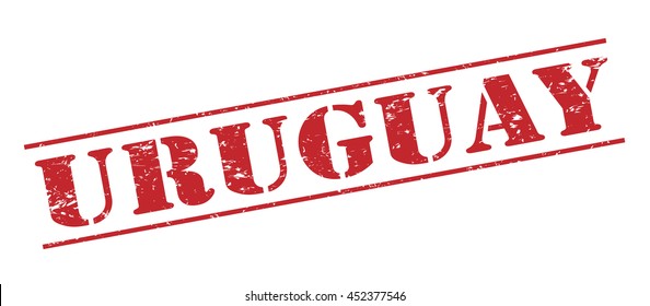 uruguay vector stamp on white background