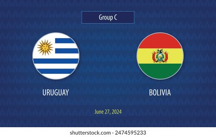 Uruguay vs Bolivia marcador de fútbol transmitido Plantilla América 2024