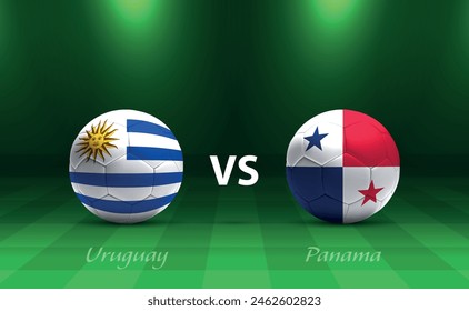 Uruguay vs Panama soccer scoreboard broadcast template America tournament 2024