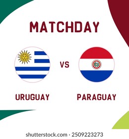 Partido de fútbol Uruguay vs Paraguay. Partido de clasificación para el Campeonato Mundial de Fútbol. 