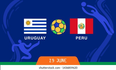 Uruguay vs Peru _Championship team meeting game result design template