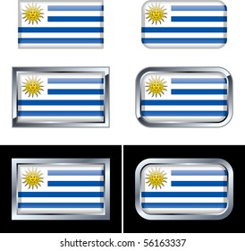 Uruguayan Flag Buttons