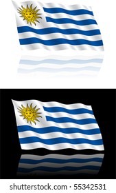 Uruguayan Flag Flowing