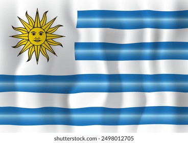 uruguayan flag for national Day or Independence Day of uruguay