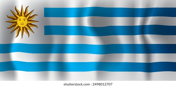 uruguayan flag for national Day or Independence Day of uruguay