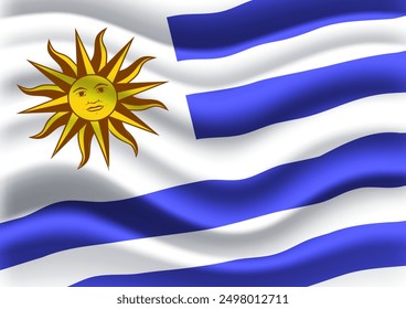 uruguayan flag for national Day or Independence Day of uruguay