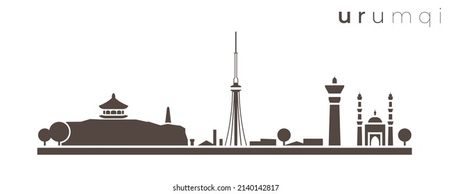 Urumqi Simple Monochrome Stylish Skyline