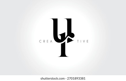 URur Elegant Serif Monogram Logo – Letra tipográfica en minúscula de lujo para marca moderna