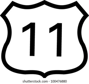 US 11 highway sign