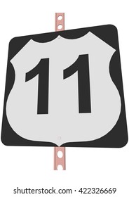 US 11 Route sign