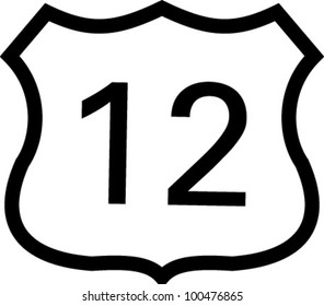 US 12 highway sign