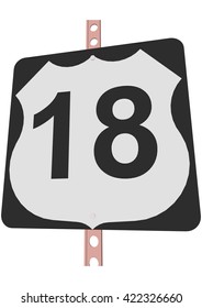 US 18 Route sign