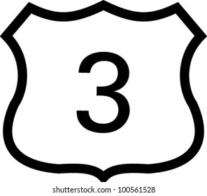 US 3 highway sign