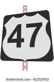 US 47 Route sign