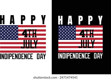 US 4th July T-Shirt Design