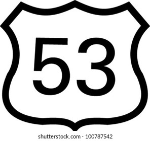 Us 53 Highway Sign Stock Vector (Royalty Free) 100787542 | Shutterstock