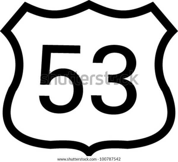 Us 53 Highway Sign Stock Vector (Royalty Free) 100787542