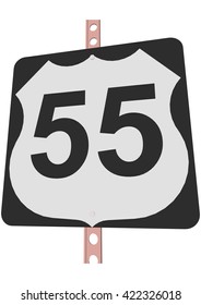 Us 55 Route Sign Stock Vector (Royalty Free) 422326018 | Shutterstock