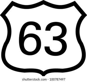 US 63 highway sign