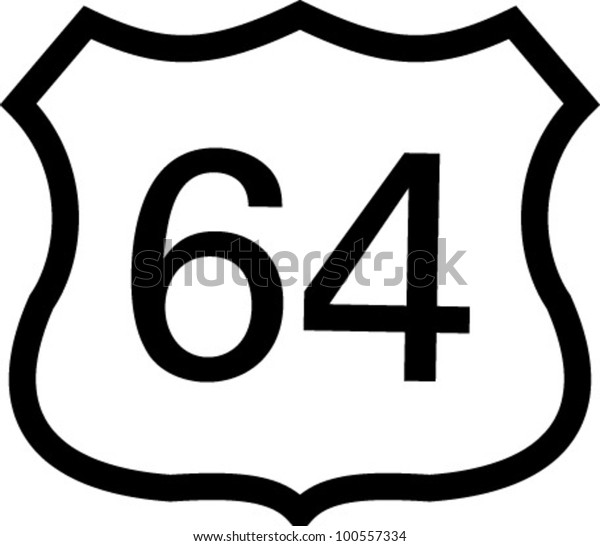 Us 64 Highway Sign Stock Vector (Royalty Free) 100557334