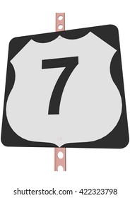 US 7 Route sign