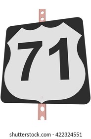 US 71 Route sign
