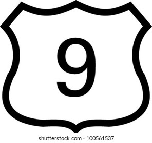 US 9 highway sign