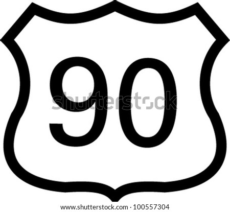 US 90 Highway Sign Stock Vector (Royalty Free) 100557304 - Shutterstock