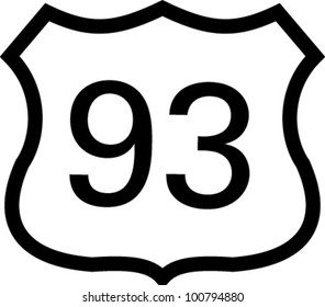 US 93 highway sign