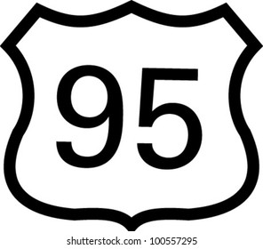 Us 95 Highway Sign Stock Vector (Royalty Free) 100557295 | Shutterstock