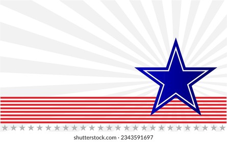 US abstract flag symbolic patriotic frame border with stars with empty space for your text.	
