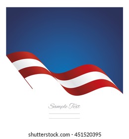 US Abstract Wave Flag Ribbon Vector Background