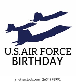 US Air Force Birthday background. celebrated every year on September 18th throughout the United States. Vector illustration