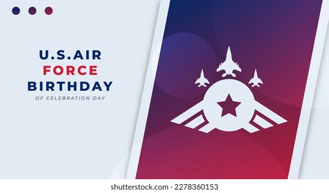 U.S. Air Force Birthday Celebration Vector Design Illustration for Background, Poster, Banner, Advertising, Greeting Card