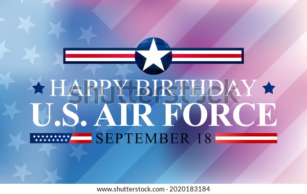 Us Air Force Birthday Observed Every Stock Vector (Royalty Free ...