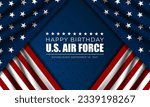 US Air Force Birthday September 18th Background Vector Illustration