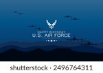 US Air Force Birthday September 18th Background Vector Illustration