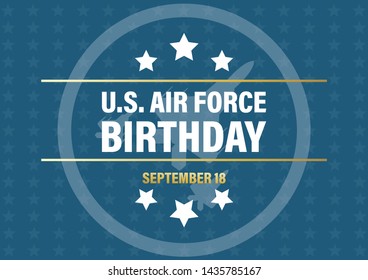 Us Air Force Birthday September 18 Stock Vector (royalty Free 