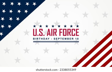 Aniversario de la Fuerza Aérea de Estados Unidos Ilustración del Vector de Fondo 18 de Septiembre