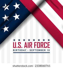 US Air Force Birthday September 18th Background Vector Illustration