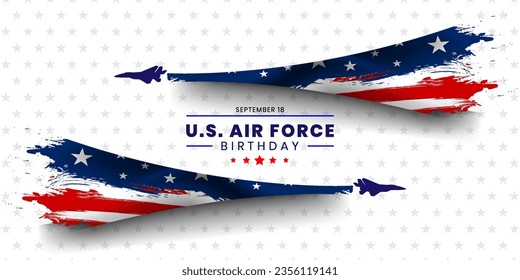 Cumpleaños de la Fuerza Aérea de Estados Unidos. 18 de septiembre. Ilustración del vector